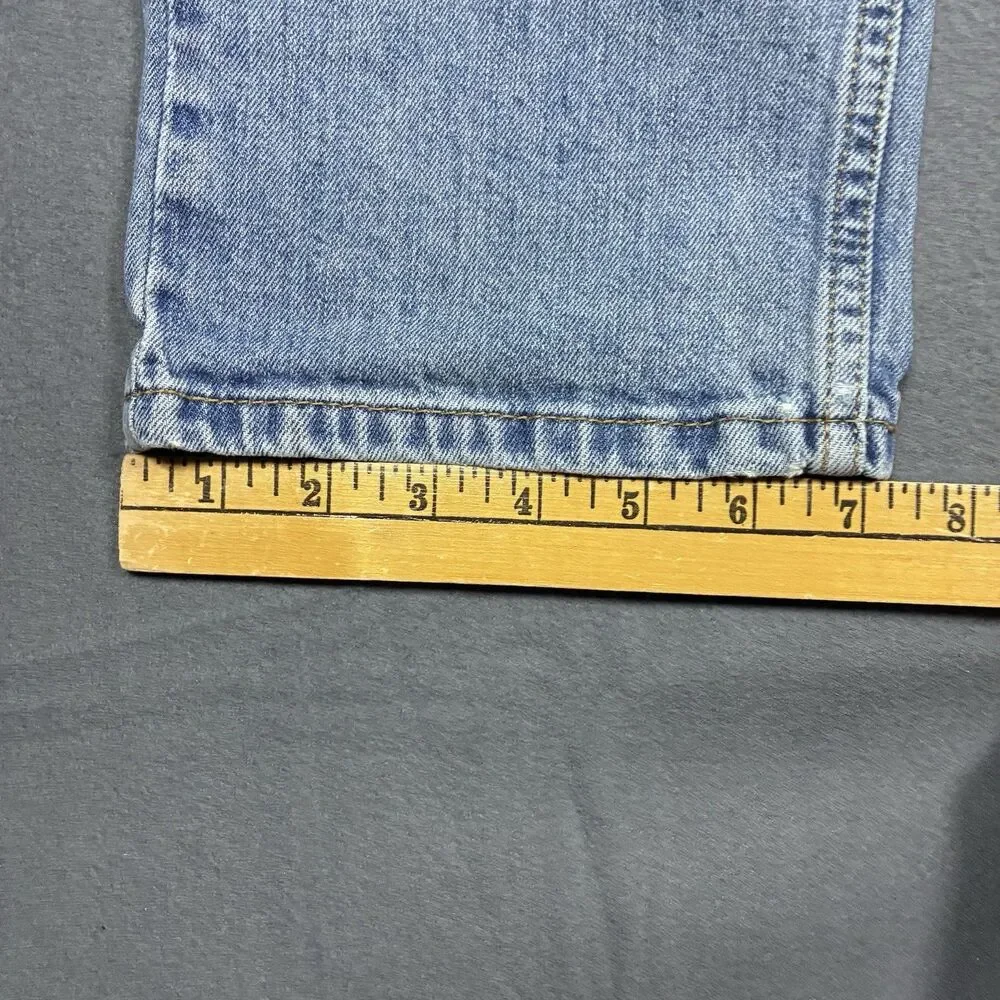 Levis Strauss 513 Men Slim Straight Fit Denim Jeans Light Wash Blue Cotton 32x32
